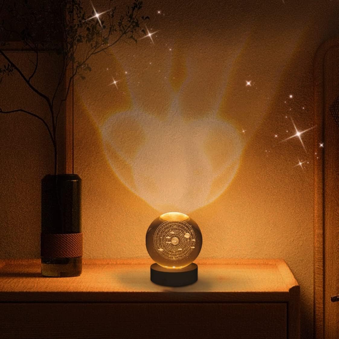 Orbit Luma | 3D Galaxy Crystal Ball Night Light